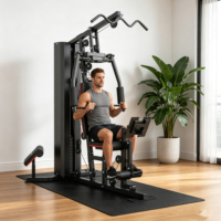 Máquina de Gimnasio Integrada para el Hogar MaiBu Fit MB-8000, Ejercicio de Cuerpo Completo, Piernas, Espalda, Hombros, Tríceps, Brazos, Portátil, para Uso Doméstico, Culturismo