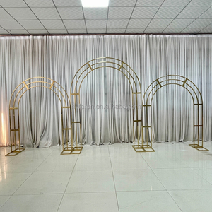 <span class=keywords><strong>Arche</strong></span> de mariage en acier inoxydable doré FURUN, cadre détachable et réutilisable, pour fond de scène floral de fête, fourniture directe du fabricant - Product Image 4