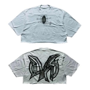 OEM fabricante de ropa personalizado al por mayor gota hombro camisetas serigrafía Camisas Hip Hop Vintage Boxy camiseta para hombres - Product Image 3