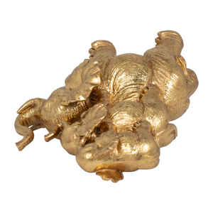 Sculpture d'éléphant empilé avec détail de trompe surélevée pour la décoration intérieure, les ornements de salle de bain, le bureau, la salle de séjour - Product Image 6