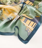 Vente chaude meilleure qualité 100% foulard en soie naturelle 70*70cm impression personnalisée foulards en soie de luxe pour femmes