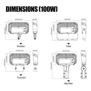 <span class=keywords><strong>Projecteur</strong></span> <span class=keywords><strong>LED</strong></span> Haute Luminosité Étanche IP65 Boîtier en Aluminium Éclairage Extérieur Jardin Stade pour Piscine - Product Image 2