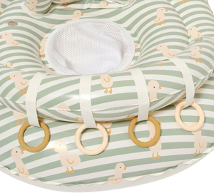 Bouée de piscine pour bébé de qualité supérieure avec auvent UPF40, siège réglable pour bébés de 6 à 12 mois, anneaux de jeu en silicone, jouet aquatique pour tout-petits - Product Image 4