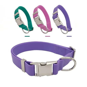 NiBao 사용자 정의 방수 내구성 편안한 개 애완 동물 목걸이 안전 금속 버클 - Product Image 1