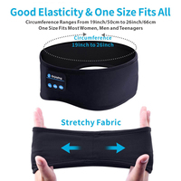Casque Bluetooth pour le sommeil avec 35 heures d'autonomie musicale, bandeau sans fil pour le sport et la relaxation en extérieur