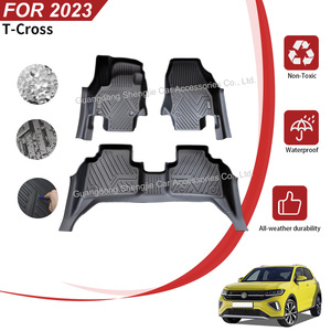 Alfombrillas de Coche Personalizables de Fábrica, Alfombrillas 5D Profundas de TPE Antideslizantes para Todo Tipo de Clima, Ajuste Perfecto para Volkswagen <span class=keywords><strong>T</strong></span> <span class=keywords><strong>Cross</strong></span> 2023 - Product Image 3