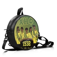 Nouveau sac rond pour femme en PU, design personnalisé Chi Eta Phi 1932, sac de shopping tendance pour sororité, sac rond de haute qualité