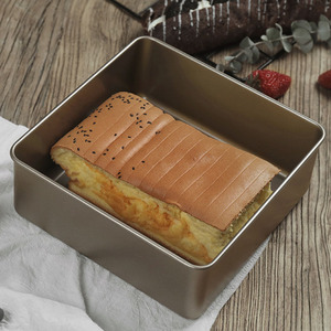 Square Chiffon Cake Mold Carbon Steel Non Stick Oven Safe Baking Pan For Home Use - Product Image 1