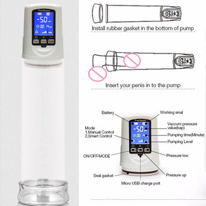 <span class=keywords><strong>Bomba</strong></span> extensora de <span class=keywords><strong>pene</strong></span> eléctrica, extensor de erección al vacío recargable por USB fuerte - Product Image 4