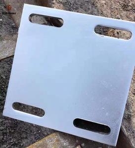 <span class=keywords><strong>Placas</strong></span> <span class=keywords><strong>base</strong></span> de poste de acero cuadrado decorativo JYD de 4 "X 4" con orificio de tornillo avellanado bridas de suelo de acero soldables al por mayor - Product Image 3