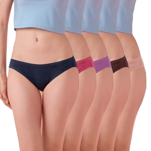 Braguita de Bikini Enamor Chic de Algodón, Cómoda para Todo el Día, Cintura Baja, Transpirable, Antimicrobiana, Antimanchas, con Elástico Interior - Product Image 1