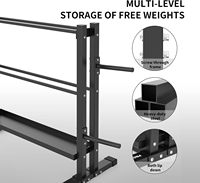 PROIRON Support de rangement multifonctionnel à 3 niveaux en acier pour haltères, kettlebells et plaques de poids, pour usage domestique et professionnel en salle de sport