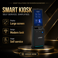 Kiosque de paiement interactif de 27 pouces pour commande automatique et publicité, terminal d'intérieur avec SDK, boîtier métallique sur pied, OS Android/Windows