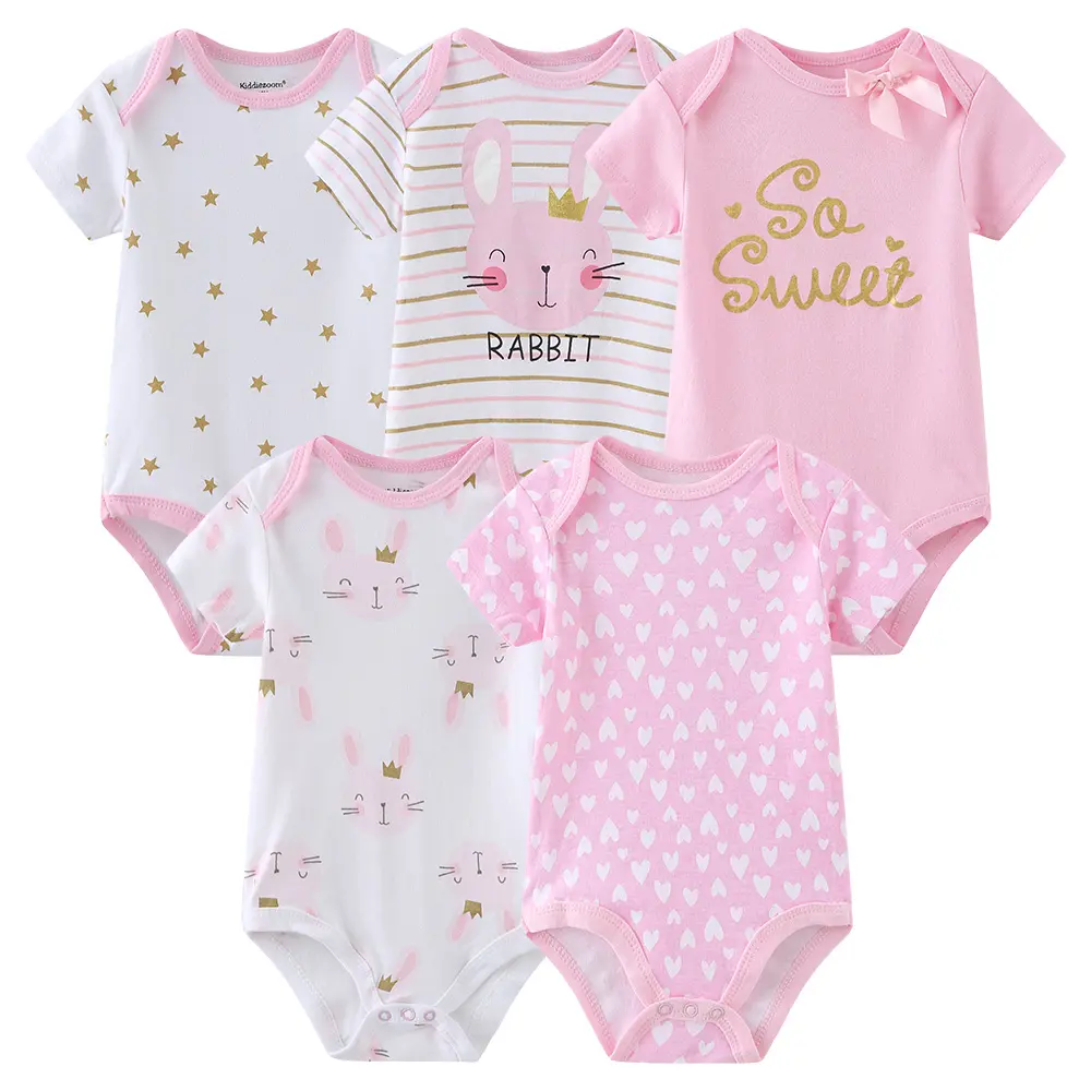 300 Ontwerp 100% Katoen New Born Baby Onesie Baby Zomer Romper Kleding Kleding Cadeau Set Kleding Bodysuit Random