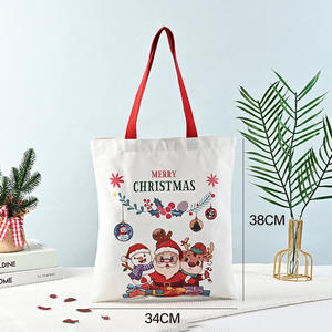 Boîte cadeau en coton recyclable, sachets à cordon pour bonbons de Noël, cadeaux en vrac, faveurs de fête, petits articles de fête, sacs à friandises - Product Image 6