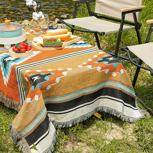 <span class=keywords><strong>Tappeto</strong></span> Etnico SouBoho Intrecciato per Campeggio e Picnic, Tovaglia Jacquard Stile Western - Product Image 2