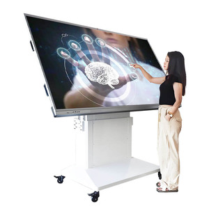 Pizarra Interactiva de Vidrio AG 4K de 55 a 98 Pulgadas con Elevación y Abatible para Educación, Aprendizaje y Enseñanza - Product Image 1