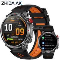 Montre connectée HT45 1100mAh avec boussole, enregistrement des données sportives, informations météo, rappels, suivi de la santé, cadran pour hommes, appels Bluetooth, Android/iOS