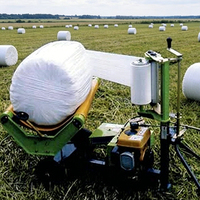 Selbstbetriebene Automatische Mini-Rundballenwickelmaschine mit Getriebe für 46-50cm Ballen 60-70 Ballen/Stunde Einstellbare Folienlagen für Landwirtschaftliche Nutzung