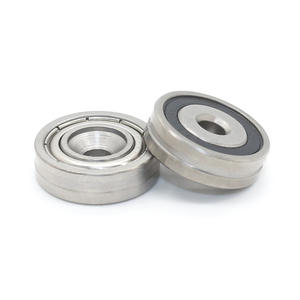 Fournisseur direct d'usine Roulements spéciaux non standard en acier inoxydable Anneau extérieur fraisé à rainure unique Revêtement en caoutchouc 4*17*5mm - Product Image 4