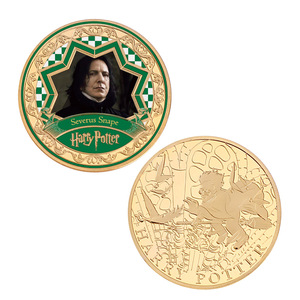 Venta al por Mayor de 5 Monedas Conmemorativas de Oro de 24K con Diseño de Películas Americanas, Monedas de <span class=keywords><strong>Potter</strong></span> Doradas - Product Image 2