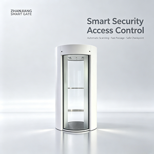 Portique de sécurité anti-suivi et anti-emmêlement avec porte coulissante à verrouillage et cabine de contrôle d'accès individuelle - Product Image 5