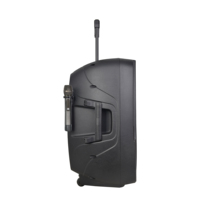 Précision Pro Audio CSL15AVH Haut-parleur portable actif à piles avec chariot audio sans fil noir de 100W de 15 pouces