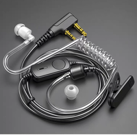 Promotion Écouteurs Micro Casque Tube Acoustique Universel 2 Broches pour Talkie-Walkies Radio, Surveillance, Garde de Sécurité, Compatible Kenwood Baofeng