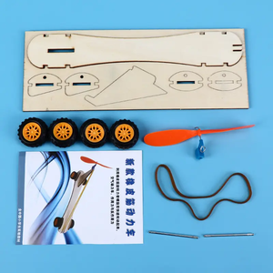 Dây Cao Su Bằng Gỗ Tự Làm Cho Trẻ Em Đồ Chơi Xe Hơi Năng Lượng Gió Thủ Công Cho Trẻ Em Học Sinh Vật Lý Học Tập - Product Image 4