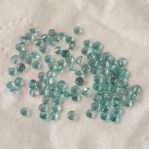 Pierres précieuses de laboratoire de 1 mm à 1,5 mm, couleur Paraiba, taille ronde, pierres synthétiques pour la fabrication de bijoux - Product Image 5