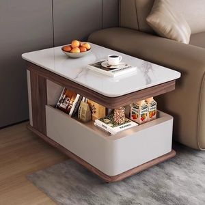 Modern Coffee <b>Table</b> With Storage Shelf For Living Room <b>Small</b> Apartment Bedroom Office <b>Side</b> <b>Table</b> - Product Image 1