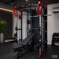 2026 Appareil de musculation multifonction tout-en-un Smith Machine et Power Rack Cage à Squats pour la maison et le studio QS