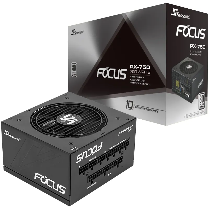 Seasonic FOCUS PX750 750W SFX Platinum Kontrol Kipas Modular Penuh Dalam Mode Tanpa Kipas dan Pendinginan Berbagai Aplikasi