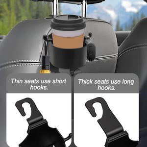 Adaptador de portavasos para bebidas 3 en 1 para teléfono móvil automotriz con ganchos para reposacabezas para niños y adultos, organizador de asiento trasero para reposacabezas de coche - Product Image 3