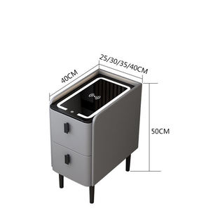 Mesita de Noche Inteligente LED con Carga Inalámbrica, Altavoz Bluetooth y Puerto USB para Dormitorio Moderno, Mesita de Noche Multifuncional - Product Image 6