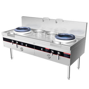 Cuisinière à gaz à haute flamme HELAXEN pour restaurant commercial, certifiée 3C, en acier inoxydable, facile à nettoyer, compatible gaz naturel - Product Image 1