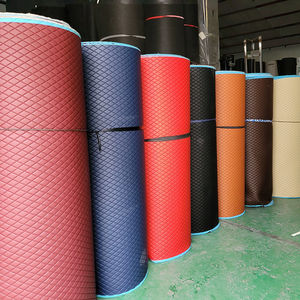 PU PVC sentetik Faux araba deri malzemeleri nakış kapitone vinil kumaşlar rulo araba döşeme iç araba koltuğu kapakları - Product Image 1