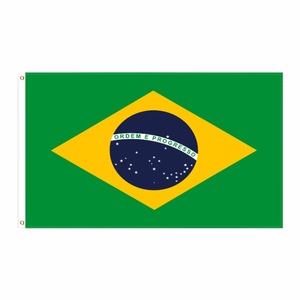 Bandiera Nazionale Brasiliana per Tifosi, 100% Poliestere, Stampa HD, Resistente e Durevole, per Eventi Sportivi e Celebrazioni all'Aperto - Product Image 1