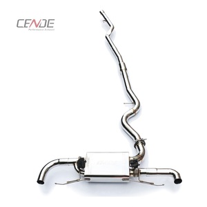 Escape Trasero CENDE de Acero Inoxidable 304 con Puntas de Fibra de Carbono y Acabado Pulido Espejo para F30 E90 <span class=keywords><strong>320</strong></span> <span class=keywords><strong>2009</strong></span>+ - Product Image 1