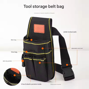 Sacs banane multiples en polyester imperméable avec sangle réglable, fermeture à boucle, système de fixation rapide, ceinture à outils personnalisable OEM/ODM - Product Image 4