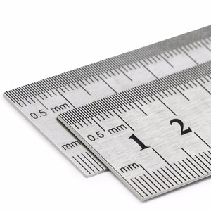 Văn phòng phẩm thép không gỉ thẳng cai trị sinh viên Cai Trị hai mặt quy mô đo Vẽ 20cm thẳng Cai Trị - Product Image 5