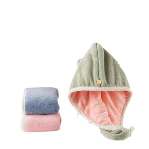 Gorro de Ducha de Doble Capa de Felpa Coral, Color Sólido, Secado Rápido, Toalla para Secar el Cabello, Uso Doméstico, 25x65cm - Product Image 5