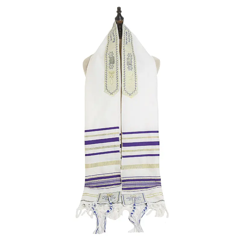 Toptan Messianic yahudi İsrail tallit namaz şal eşarp çanta hediyeler için kadınlar bayanlar erkekler 180*50 cm 6 renkler