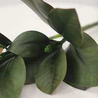 Feuilles de Magnolia Artificielles en Gros, Grandes Branches, Deux Branches, pour Décorations de Mariage, Hôtels, Jardins et Fleurs d'Intérieur