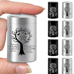 Petites urnes pour cendres humaines, urnes miniatures de 2,75 pouces en forme d'arbre de vie pour animaux de compagnie, urnes commémoratives en aluminium pour cendres - Product Image 1