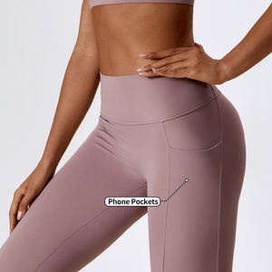 Leggings de <span class=keywords><strong>yoga</strong></span> stretch compression pour femmes taille haute doux pour la course à pied, cyclisme, collants de <span class=keywords><strong>yoga</strong></span>, pantalons de levage des fesses 2023 - Product Image 3