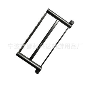 Sierra de mano plegable de aluminio para acampar, 38x17,5 cm, ligera, portátil, para uso manual en campamentos y tala de madera - Product Image 4