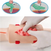 Almohadilla de práctica para heridas traumáticas con simulación de sangrado para entrenamiento de primeros auxilios silicona reutilizable