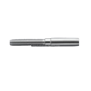 Kit de herrajes de acero inoxidable para cable de barandilla, con terminal de tensión y terminal de crimpado roscado - Product Image 1