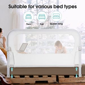 Recinto per Bambini BAB WAY BBPL-4, Barriera di Sicurezza in Plastica per Letti Singoli/Matrimoniali/Queen/King/a <span class=keywords><strong>Castello</strong></span>, Protezione Laterale per Bambini 120x81 cm - Product Image 4